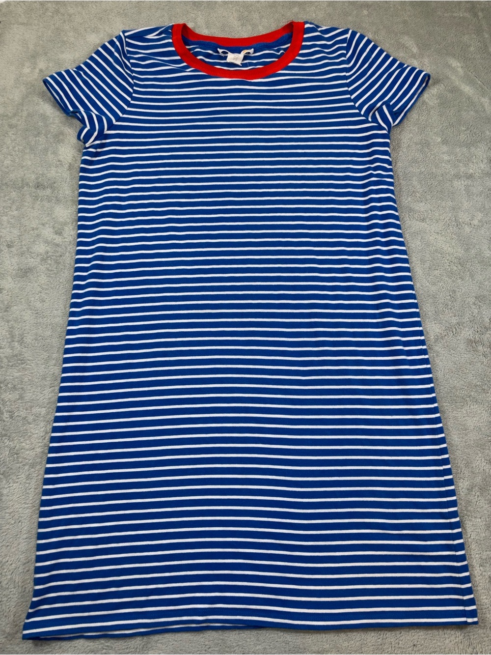 C&C California Striped Short Sleeve T-Shirt Dress Size M Blue White Red